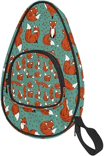 VAPOKF Funda para bate de tenis de mesa, bolsa para raqueta de tenis de mesa, bolsa de pala con bolsa para 4-5 pelotas de ping pong, color rojo
