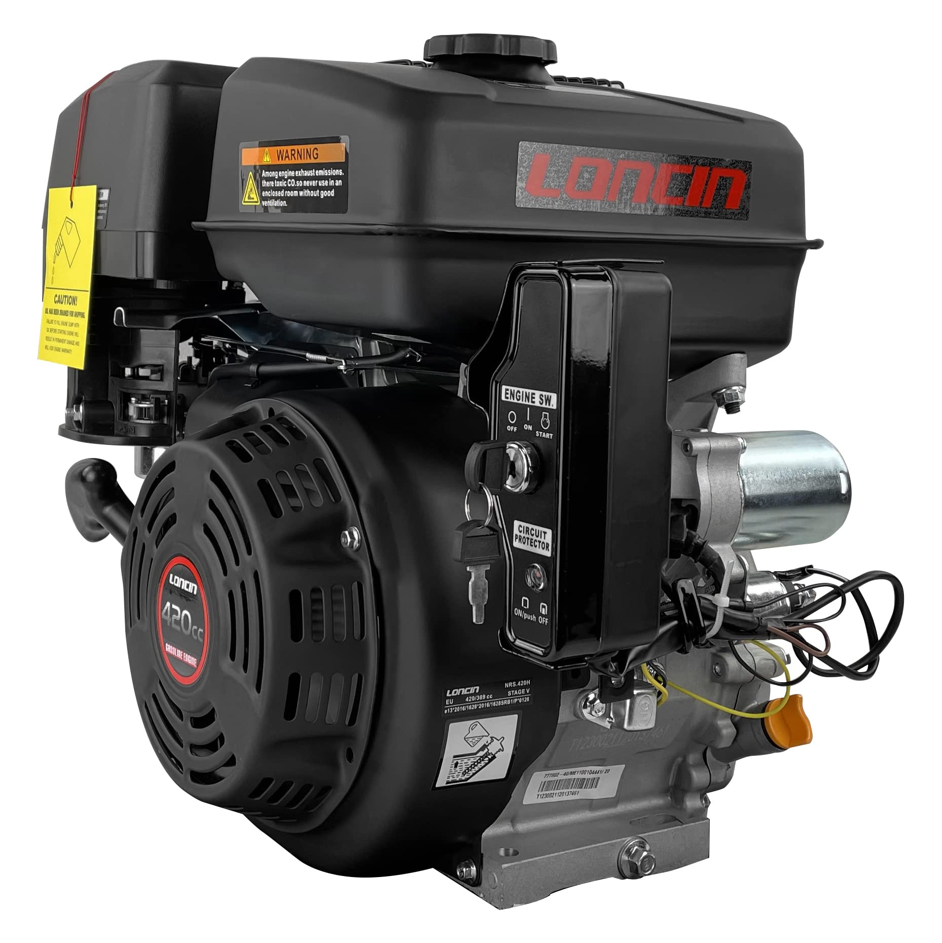 Loncin G420FD/C moteur 16 CV essence 420 cm³ remplacement moteur plaque vibrante kart unique