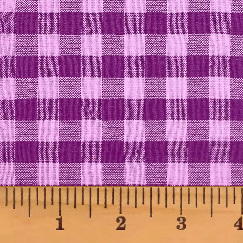Purple 5 Mini Buffalo Plaid Cotton Homespun Fabric by JCS - Sold by The Yard