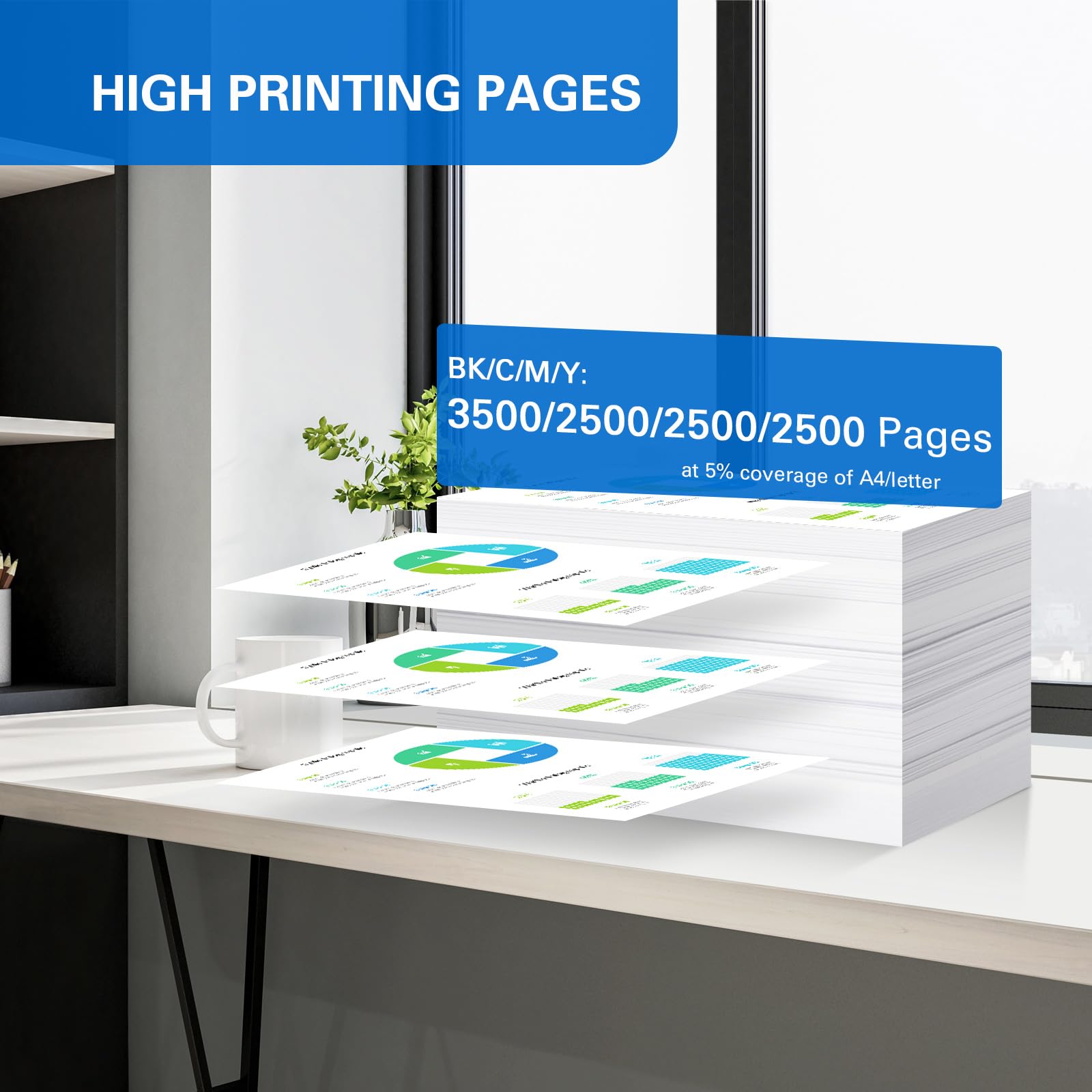 G&G 075H Toner compatible avec Canon 075H CRG-075H pour Canon Color imageCLASS MF665Cdw MF662Cdw i-Sensys MF664Cdw MF667Cdw MF651Cw LBP646Cdw LBP647Cdw (noir, cyan, jaune, magenta)