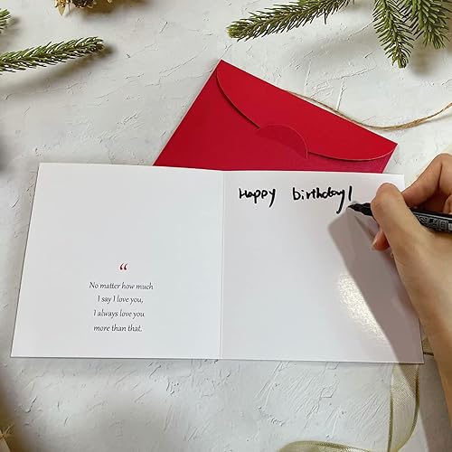 Miniatura 5 de iMakemvel Tarjeta especial de cumpleaños para él y ella, tarjeta de feliz cumpleaños para amante, feliz cumpleaños para mi todo, con sobre