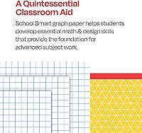 Vista 5 de School Smart Papel cuadriculado, 8-1/2 x 11 pulgadas, regla de 1/10 pulgadas, blanco, 500 hojas