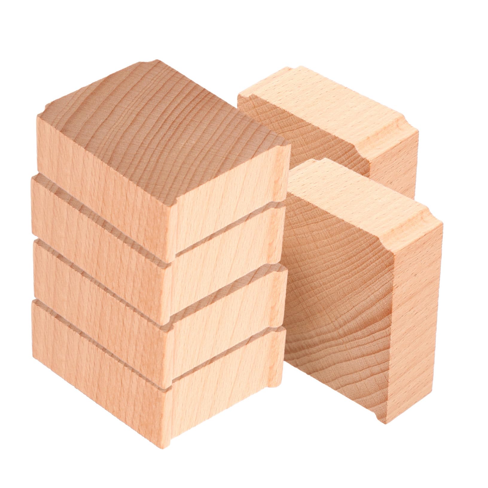 Garneck 6 Bridge Supports Wooden Track Bridge Risers for Train Sets Toy Railroad Bridge Accessories