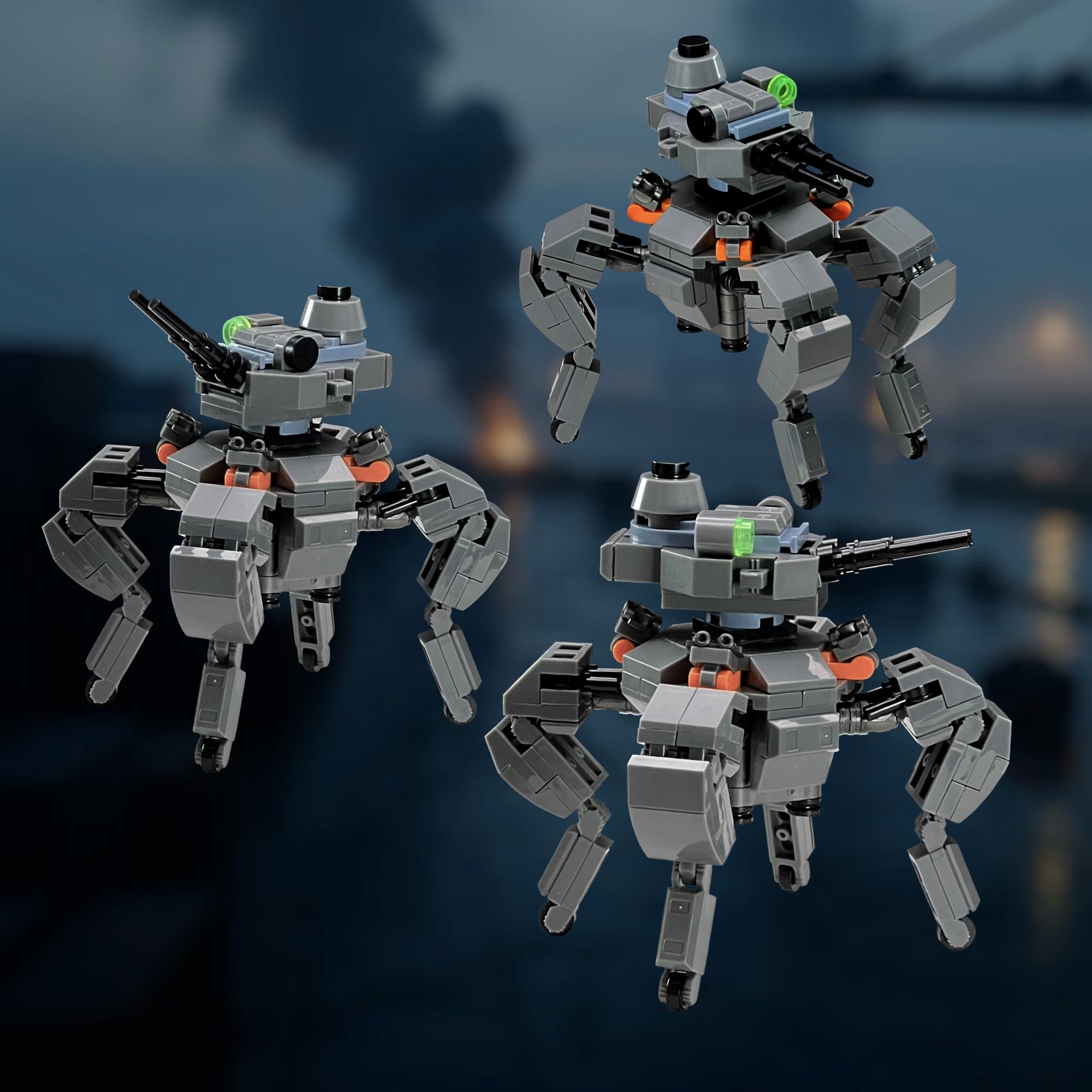 MyBuild Armed Forces Alpha Fire Support 6021 – Mécha Tactique de Soutien Lourd avec Lance‑Missiles Épaule & Drone de Combat | Kit de Construction Robot Dynamique | 14 Ans et Plus