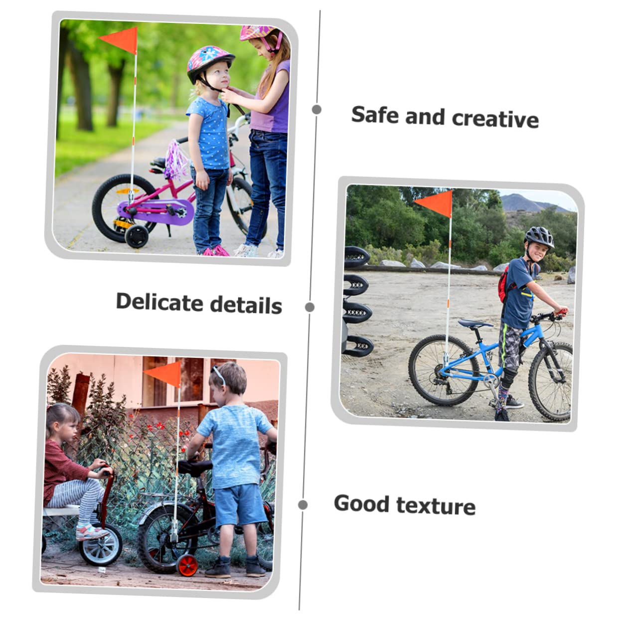 BANDIERE DI SICUREZZA per rimorchio bandiera posteriore cyclette bicicletta auto bandiera EUR 12