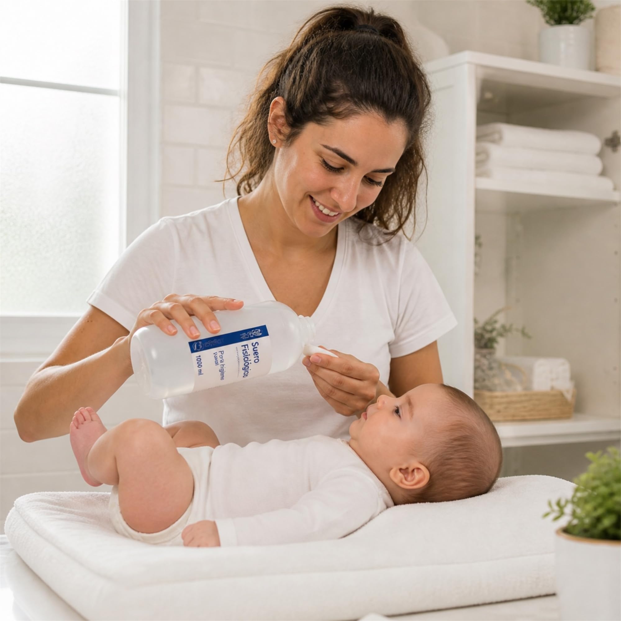 Botellas Suero Fisiológico 1 Litro Pack 3 | Solución Salina Estéril 0,9% para Higiene Nasal, Limpieza Ocular y Lavado de Heridas | Formato Ahorro 3 Litros para Uso Diario