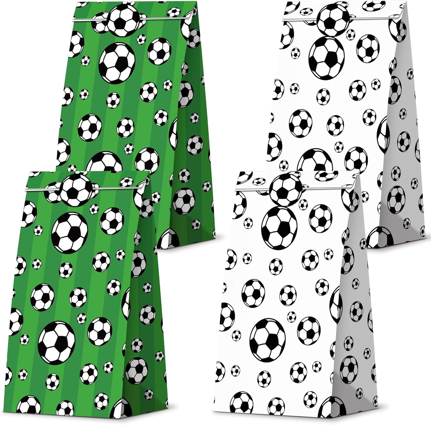 Infankey 30 PCS Soccer Party Decorations Soccer party favors with Stickers Soccer Treat Snacks Bags Soccer Gift Bags Soccer Theme Party Bags for Kid's Birthday Party Supplies