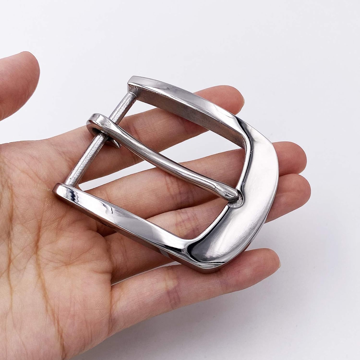 LAXPICOL 1.5"(40mm) Heavy Duty Stainless Steel Single Prong Square Belt Buckle - Image 5
