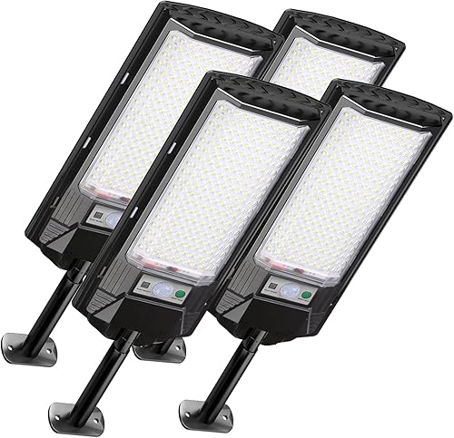Miniatura 10 de Luces solares impermeables para exteriores, 3000 lúmenes, luz de inundación LED con sensor de movimiento, iluminación de seguridad al aire libre del