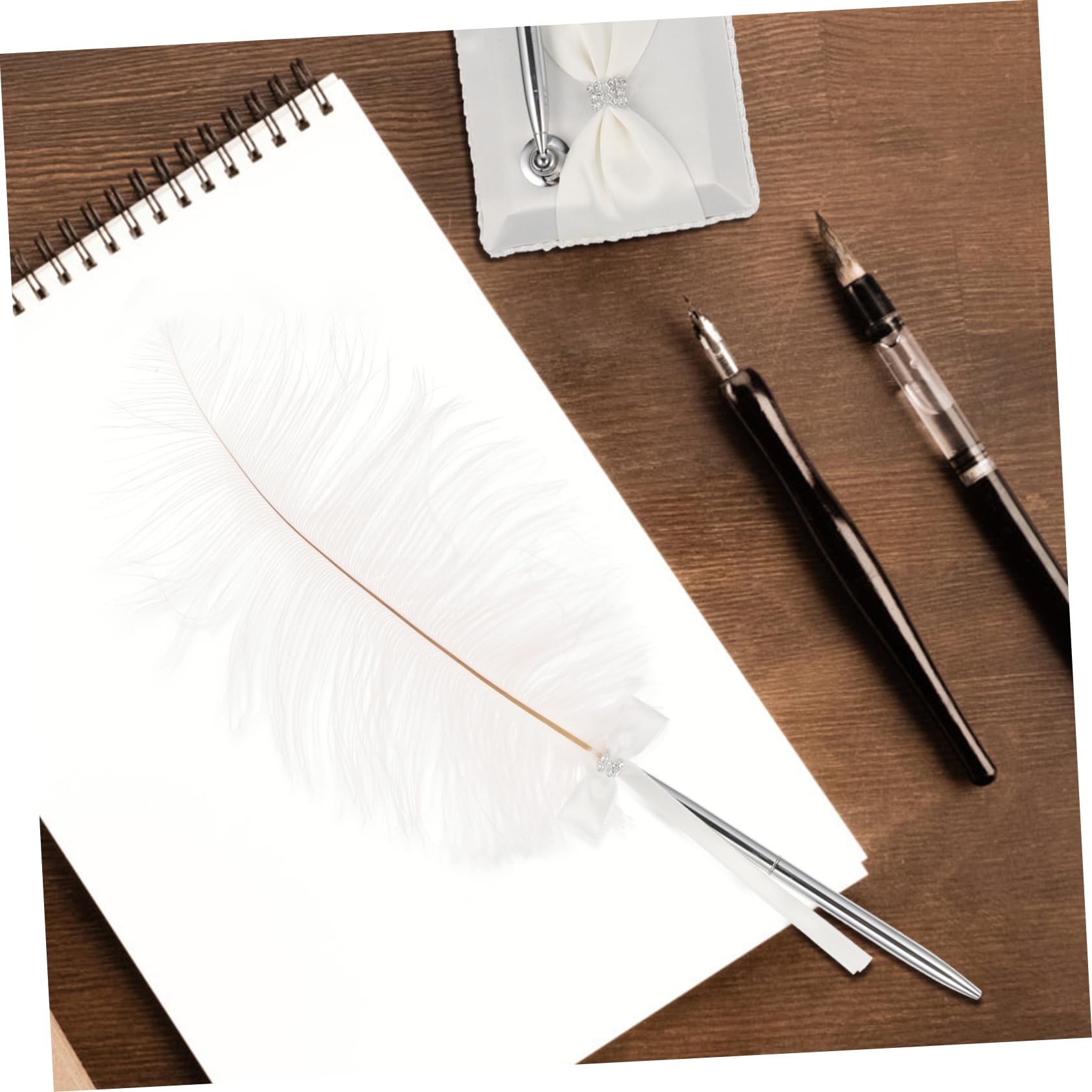 Artibetter Stift Weißer Halter Hochzeit Gästebuch Brautdusche Bräutigam Signieren Braut Straußentinte Graviert Hochzeitsschild Stift Hochzeit Gästebuch Hochzeitsstifte Für