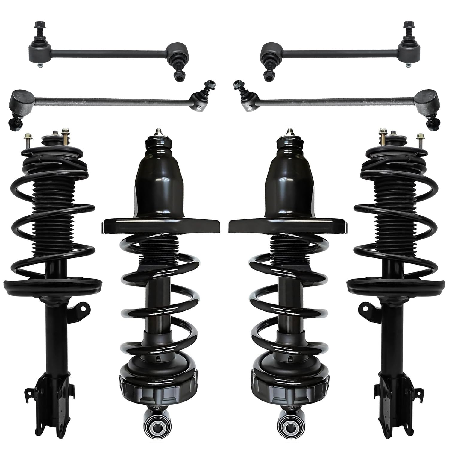 Detroit Axle - 8pc Struts Sway Bar Links for 2006-2014 Honda Ridgeline 2007