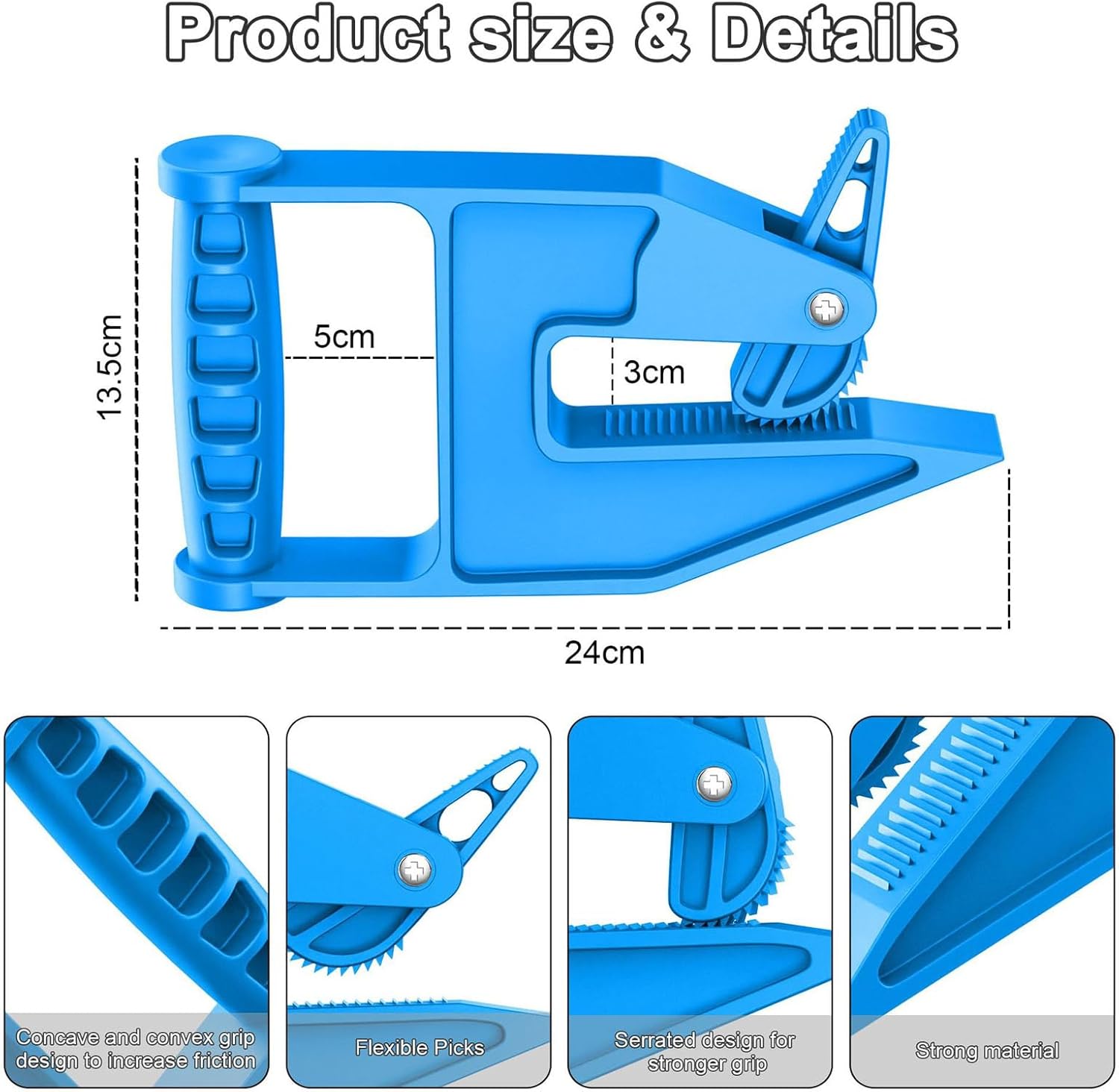 Pair of Mat Movers Tool - Mat Grippers - Heavy Duty Stall Mat Handlers for Horse Mat, Gym Mat, Trailer Mat & Rubber Mats -Ergonomic Mat Puller Perfect for Barn & Home, Durable and Save Time