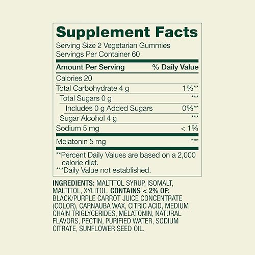 Miniatura 5 de Gomitas de melatonina sin azúcar de 5 mg, suplemento dietético de apoyo para el sueño, gomitas vegetarianas con sabor a fresa, ayudan a apoyar el