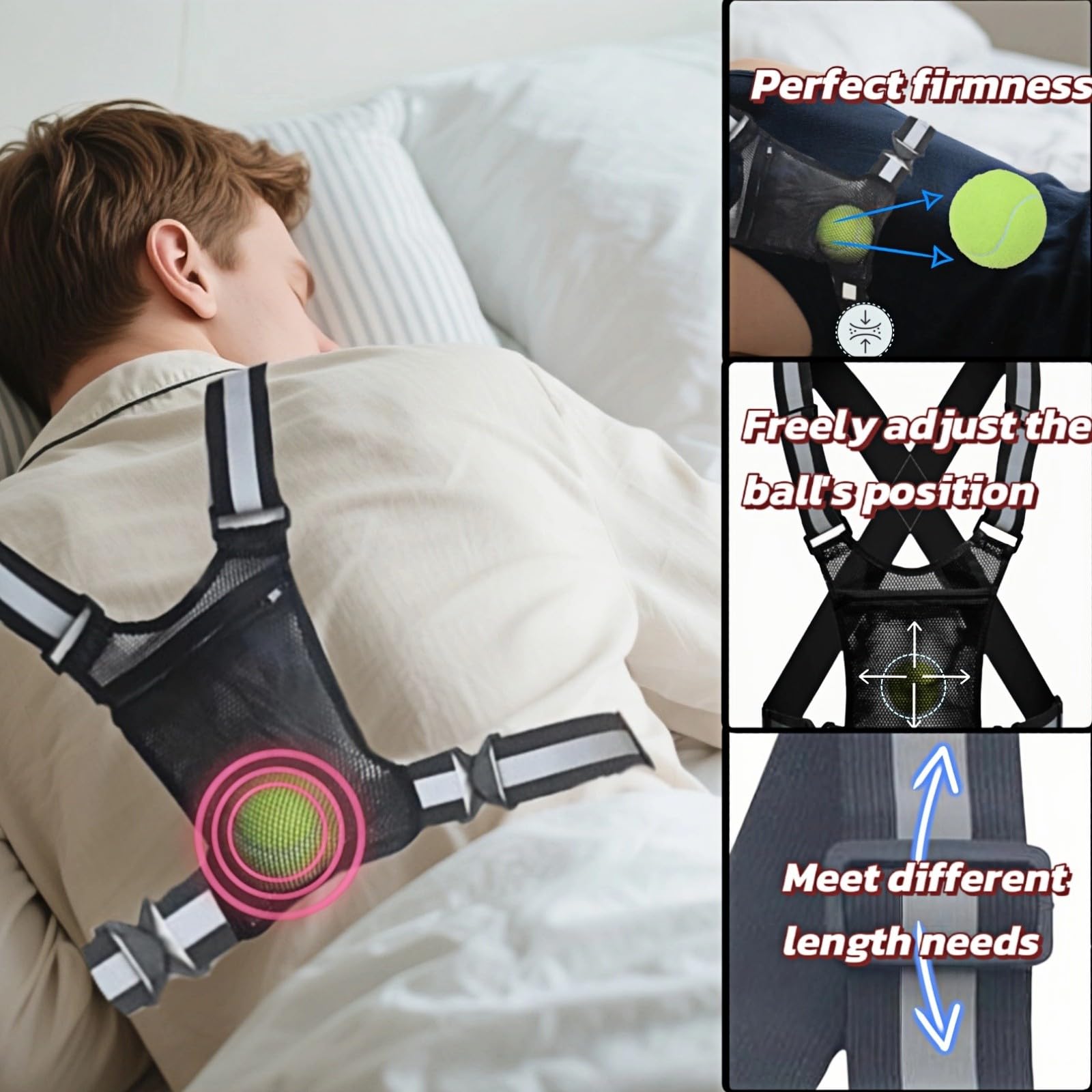 Sleep Position Trainer with Adjustable Vest & Ball — Amazon image 5