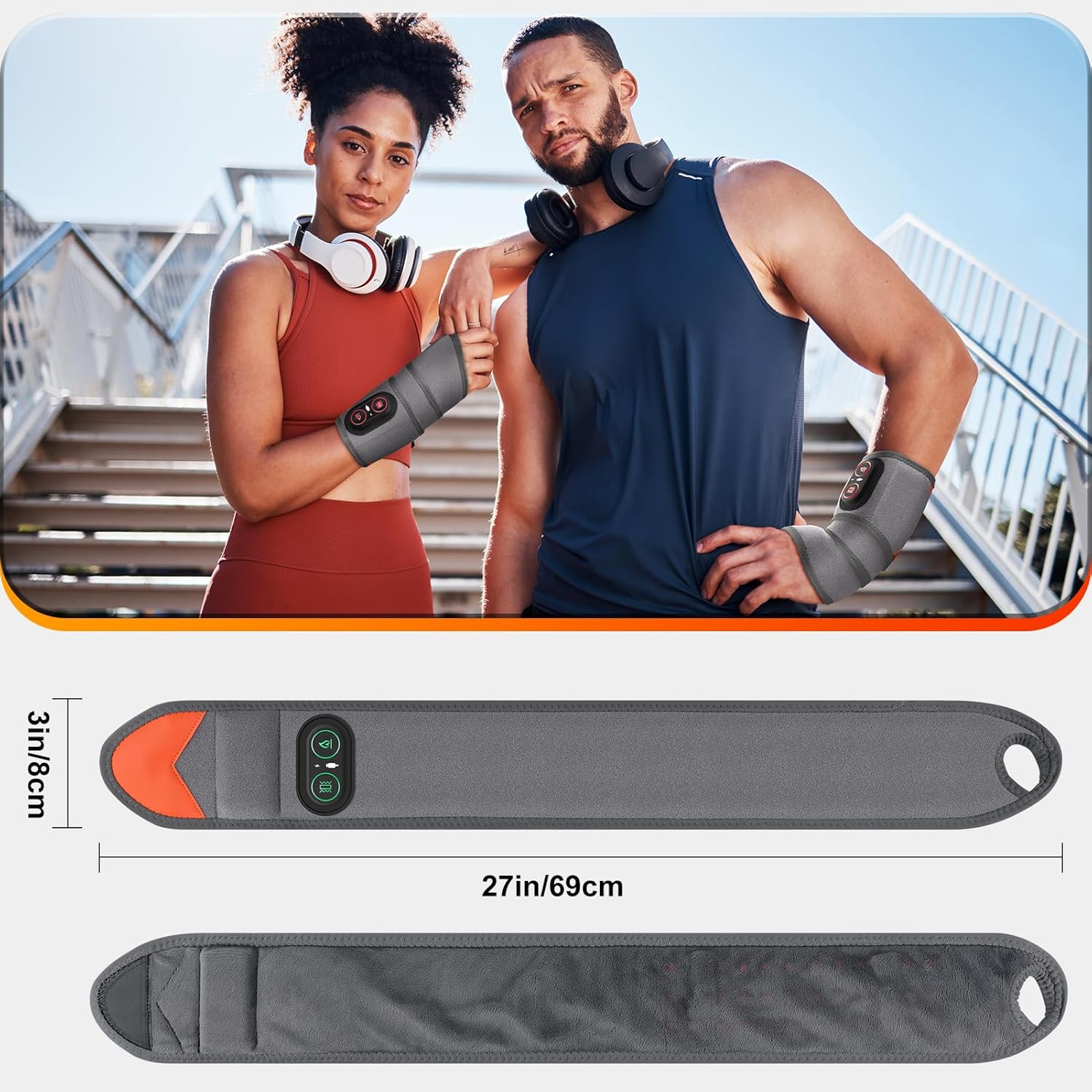 Cordless Wrist Heating Pad, Wrist Massager for Pain Relief, Red Light Wrap Brace for Hand, Leg Fit for Women and Men - Image 4