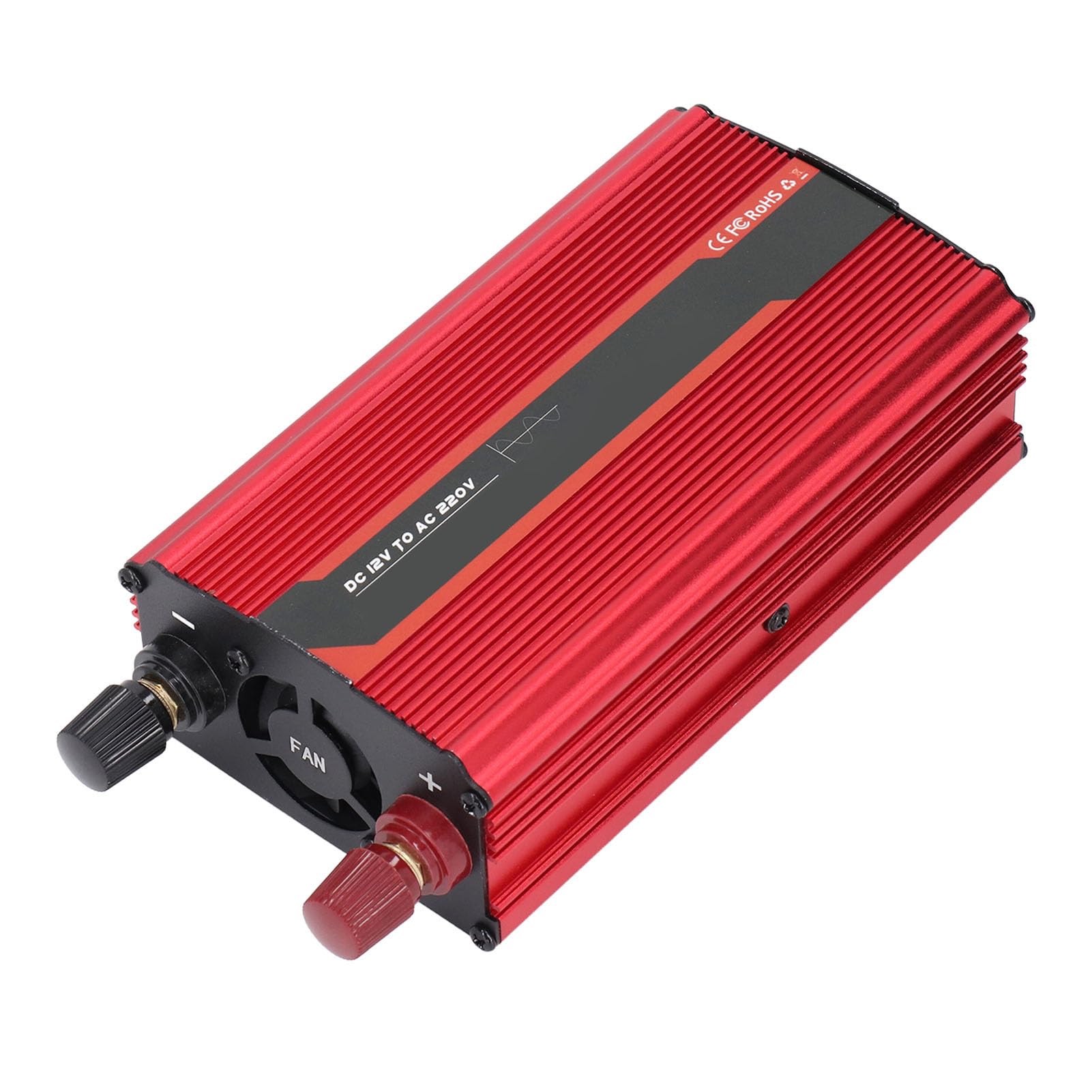 Ejoyous Przetwornica Napięcia Samochodu Stop Aluminium Przetwornica DC12V na AC220V 300W Czysta Fala Sinusoidalna Port USB Wentylator Chłodzący do Wycieczek na świeżym Powietrzu Kempingu i Zużycia