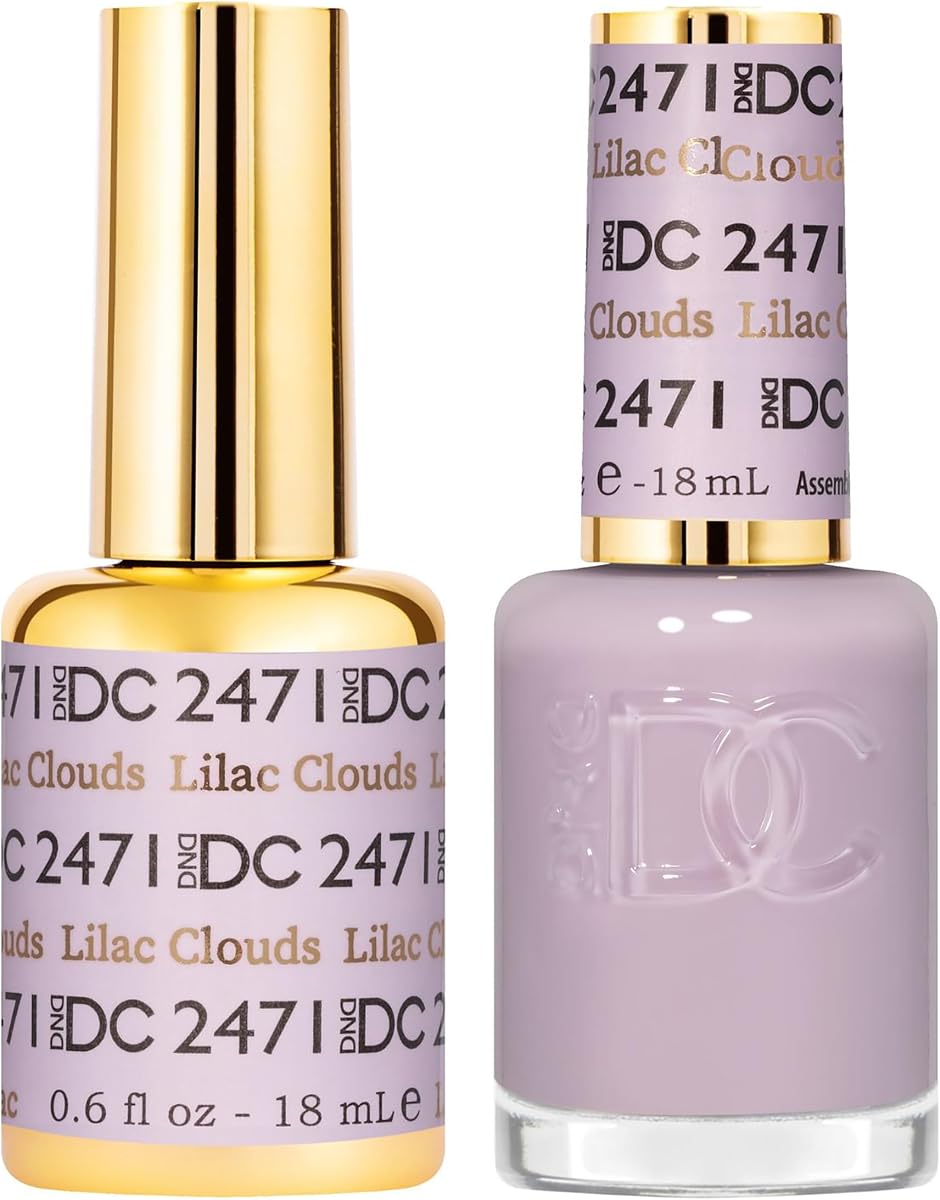 DND DC Esmalte de uñas en gel Duo, colección Sheer, 0.6 onzas líquidas cada uno | Juego de esmalte de gel UV/LED a juego y laca de secado al aire, color de uñas transparente de larga duración sin astillas, fácil eliminación en remojo