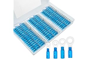 Housun 14-16 AWG Heat Shrink Wire Ring Connectors for Automotive and Marine Applications