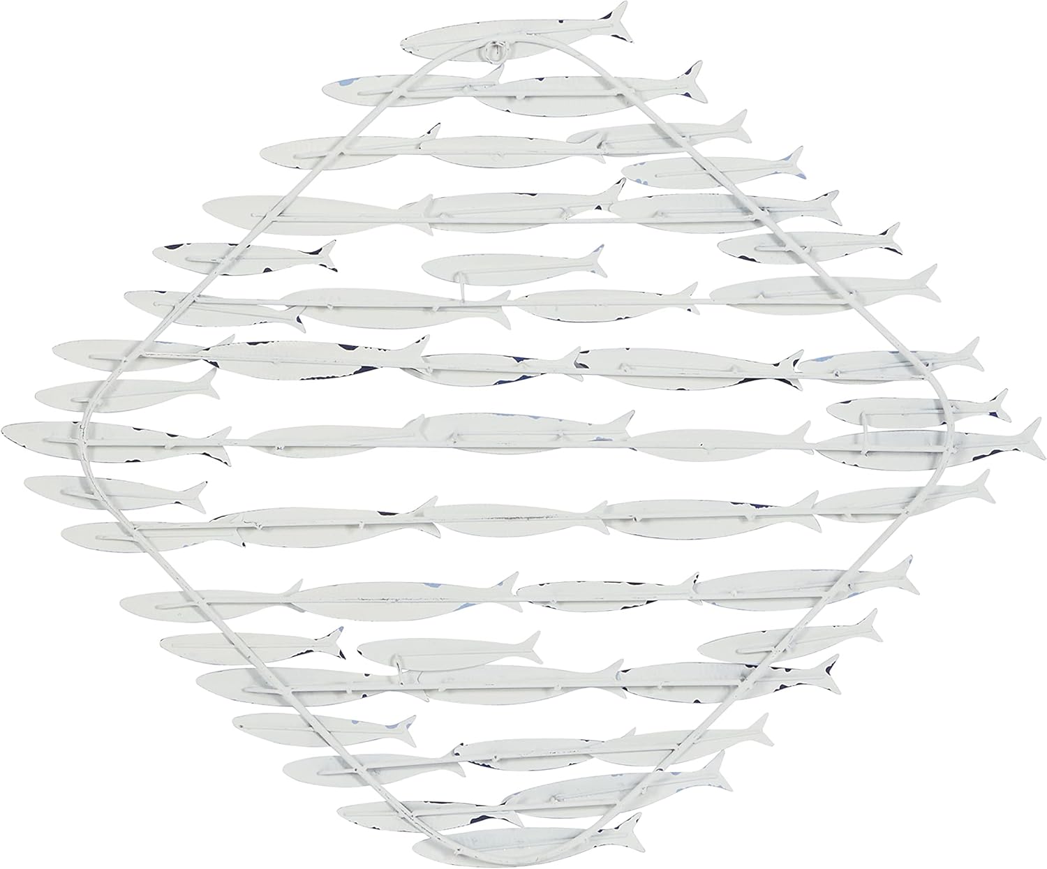 Blue and Bronze Metal Fish Wall Sculpture