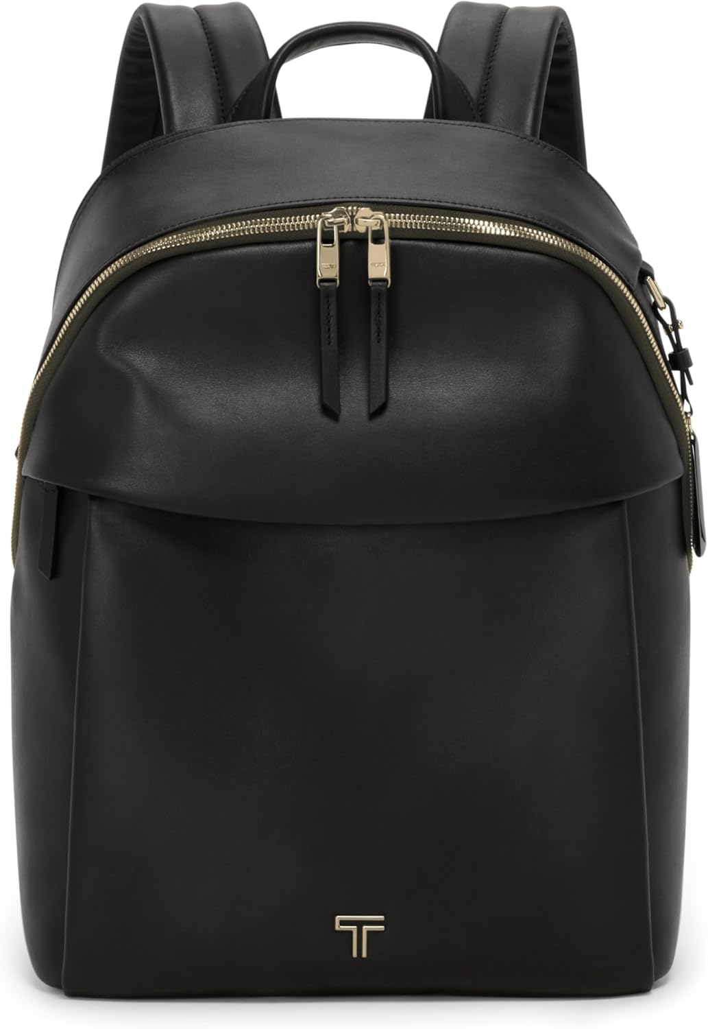 TUMI - Voyageur Holland Backpack - Women's Leather Everyday & Travel Bag - Fits up to a 14" Laptop - 14.8" X 11.3" X 5.6" - Black, Gold Hardware