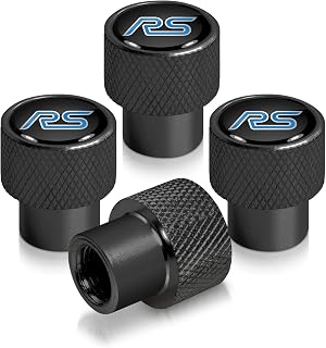 iPick Image for Ford Focus RS Black Easy-Grip Aluminum Tire Valve Stem Caps