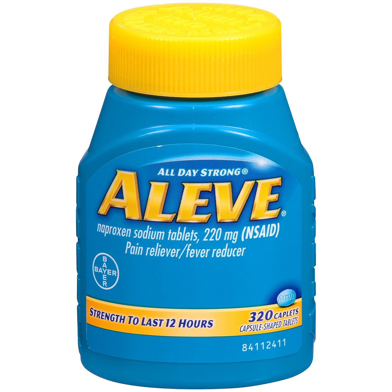 Aleve ALL DAY Strong Pain/fever Reducer Naproxen Sodium Tablets , 220 Mg (Nsaid) - 320 Caplets : Chocolate Chip Cookies : Health & Household