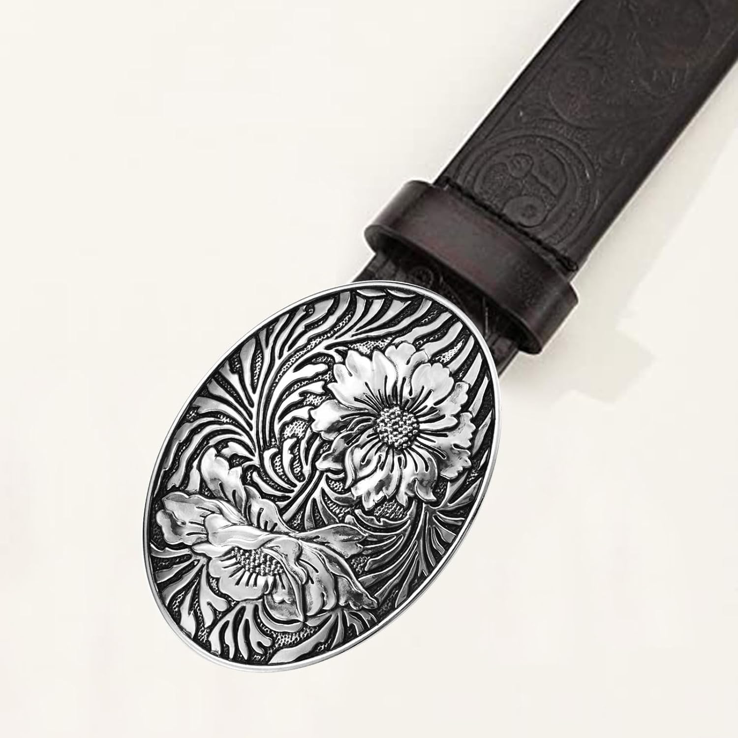 Western Belt Buckle for Women, Texas Flower Belt Buckles│Halloween Christmas Cowgirl Belt Buckle Gift - Image 5