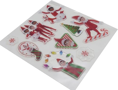 CYPBRANDS Elfos Autocollants pour fenêtre, Noël, gel, décorations de Noël, Mutli