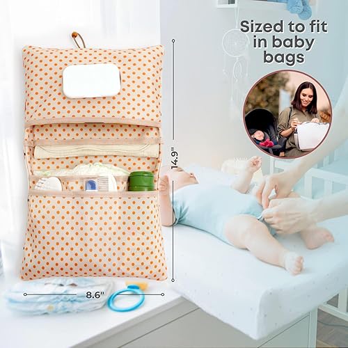 Miniatura 8 de HAMUR - Organizador de bolsas de pañales para bebé, apto para viajes, compacto y plegable, bolsa de cochecito para artículos esenciales para recién