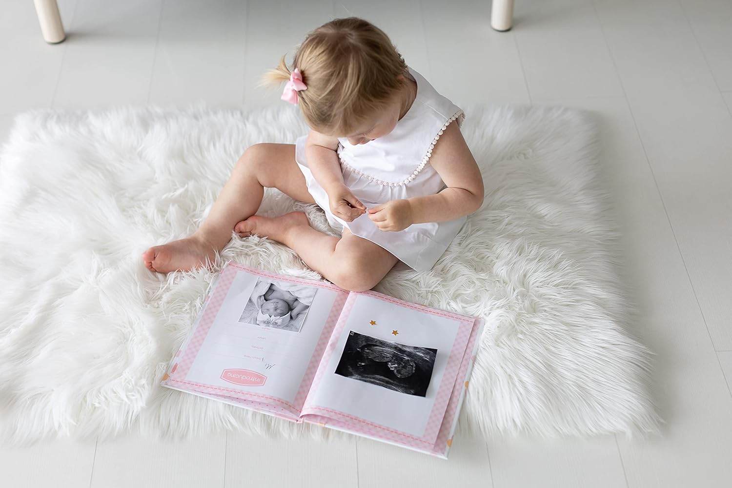 Lil Peach First 5 Years Baby Memory Book, Cherish Every Precious Moment, Pink & Peach Confetti Polka Dots : Everything Else