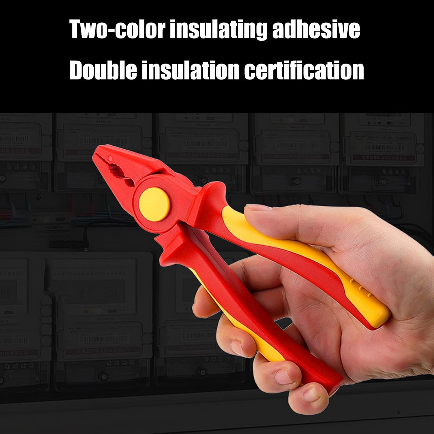 Solid Insulated Flat Pliers, 1000V Needle Nose Plier, Electrical Insulation Hand Wire Cutter, Repair Accessories For Electricians And Projects