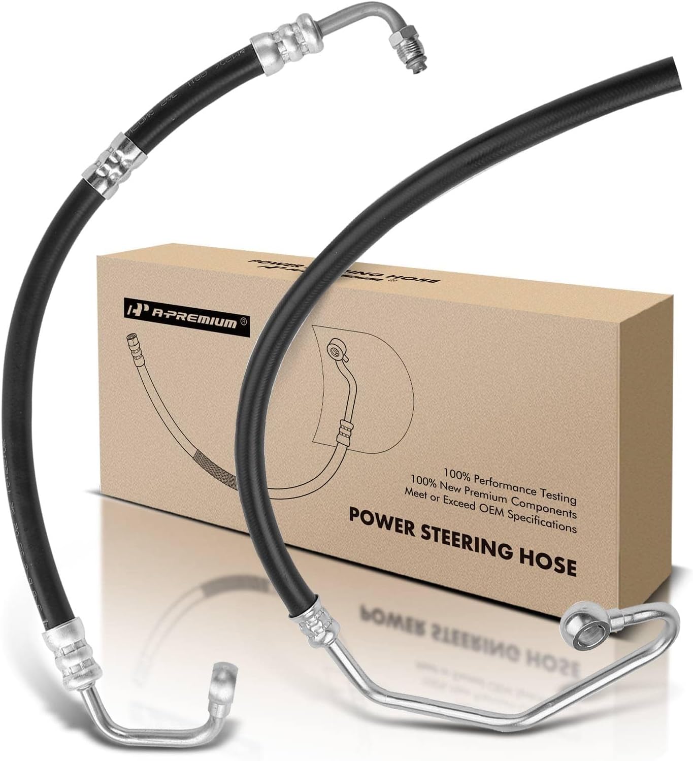 A-Premium Power Steering Hose Pressure & Return Line Hose Assembly Compatible with Mercedes-Benz E430 1998-2002, E55 AMG 1999-2003, 4.3L 5.5L, 2-PC Set