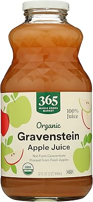 365 by Whole Foods Market, Organic Juice Not from Concentrate - Pasteurized, Gravenstein Apple, 32 Fl Oz