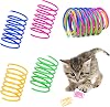 ISMARTEN Cat Spring Toys Pet Wide Plastic Colorful Springs Cat Toys for Cat Kitten Pets Random Color 10pcs
