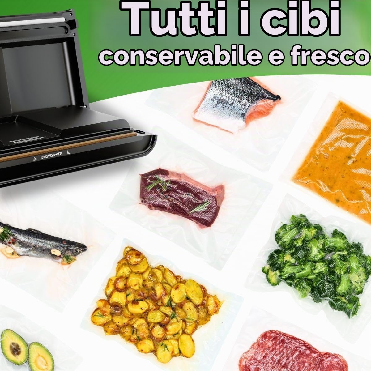 Aspiratore ProfiCook® | Sous Vide e cottura sottovuoto | Apparecchio sottovuoto incl. 18 sacchetti | cucitura stabile | Saldatrice a film con capacità di aspirazione 12 l/min | PC-VK 1080
