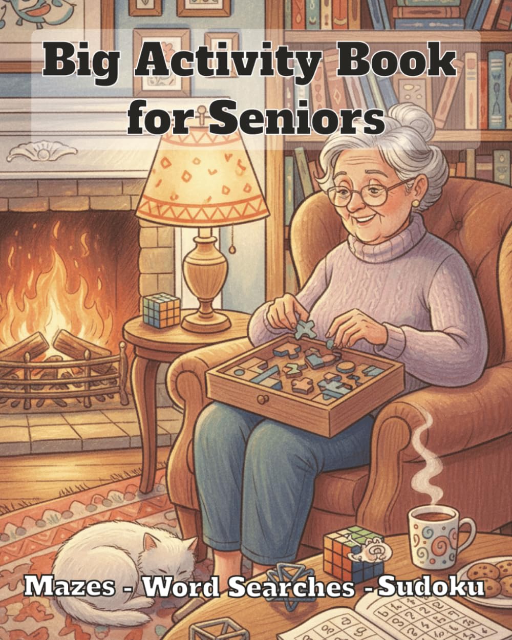 Big Activity Book for Seniors: Activity book for seniors with dementia, Large Print, Simple and Fun Brain Exercises for Seniors to Stimulate Memory and Focus