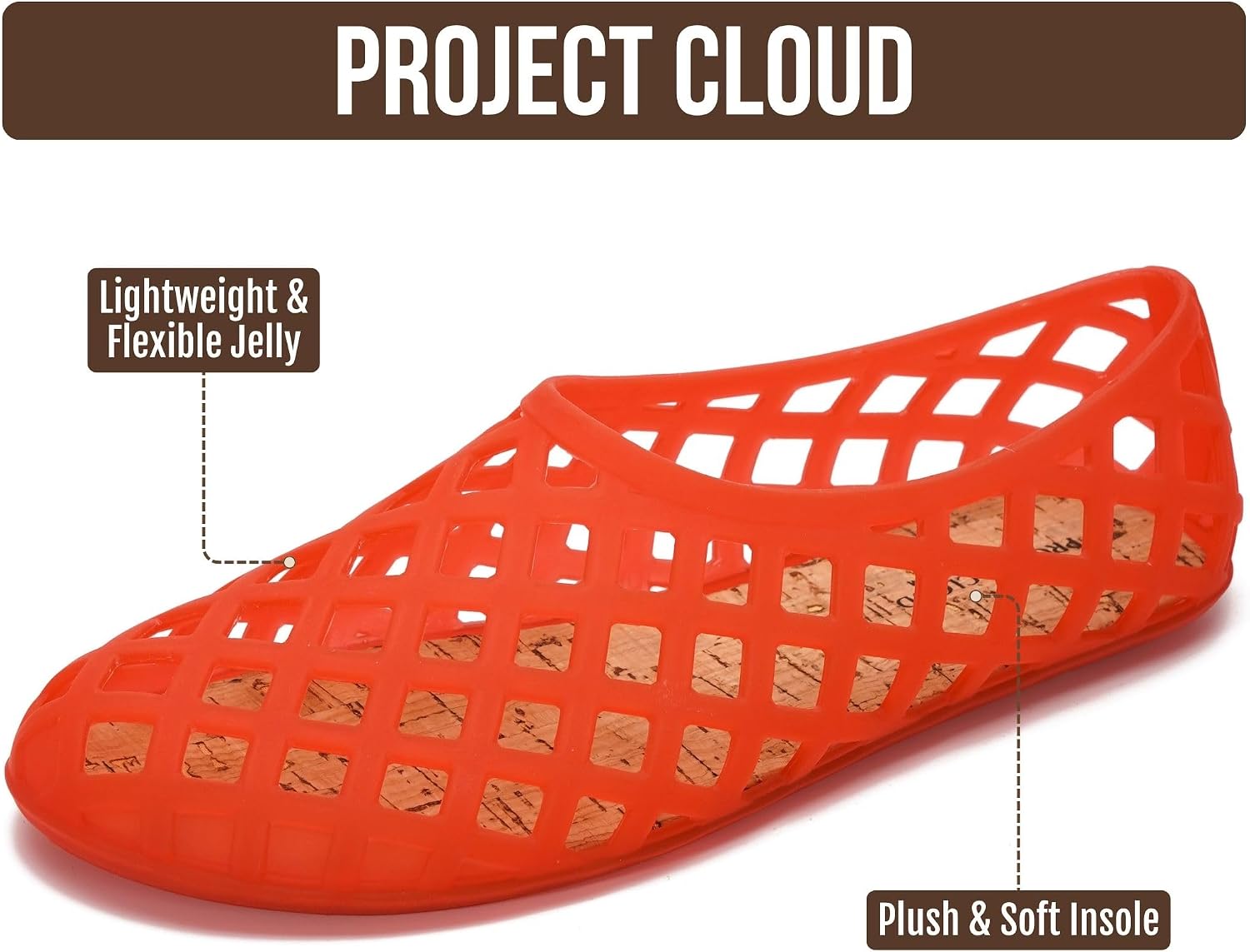 Project Cloud Lightweight Summer Flats Jelly Shoes Women Footwear (Jellz) image 2