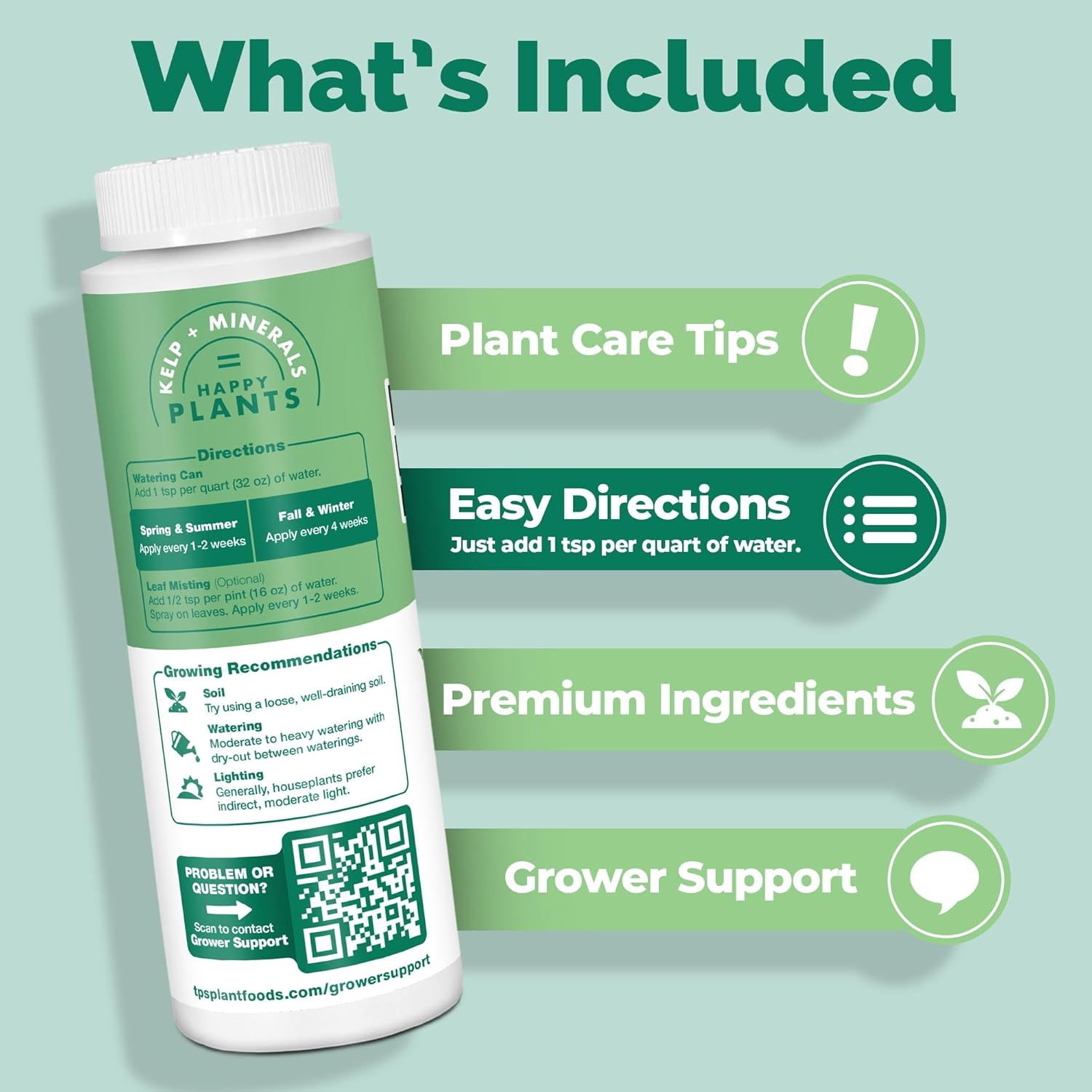 Houseplant Fertilizer – Liquid Plant Food for Lush Growth, Rich Green Leaves & Stronger Root Development, 32 oz
