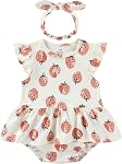 Baby Girl Clothes Summer Ruffled Sleeve Romper Dresses Infant Outfit Set