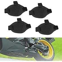 4 PCS Motorcycle Shift Pads, Adjustable Soft Rubber Motorcycle Shoe Boot Protector, Sticky Anti-slip and Anti-shedding Gear Accessories, Universal for Most Motorcycles (Black)