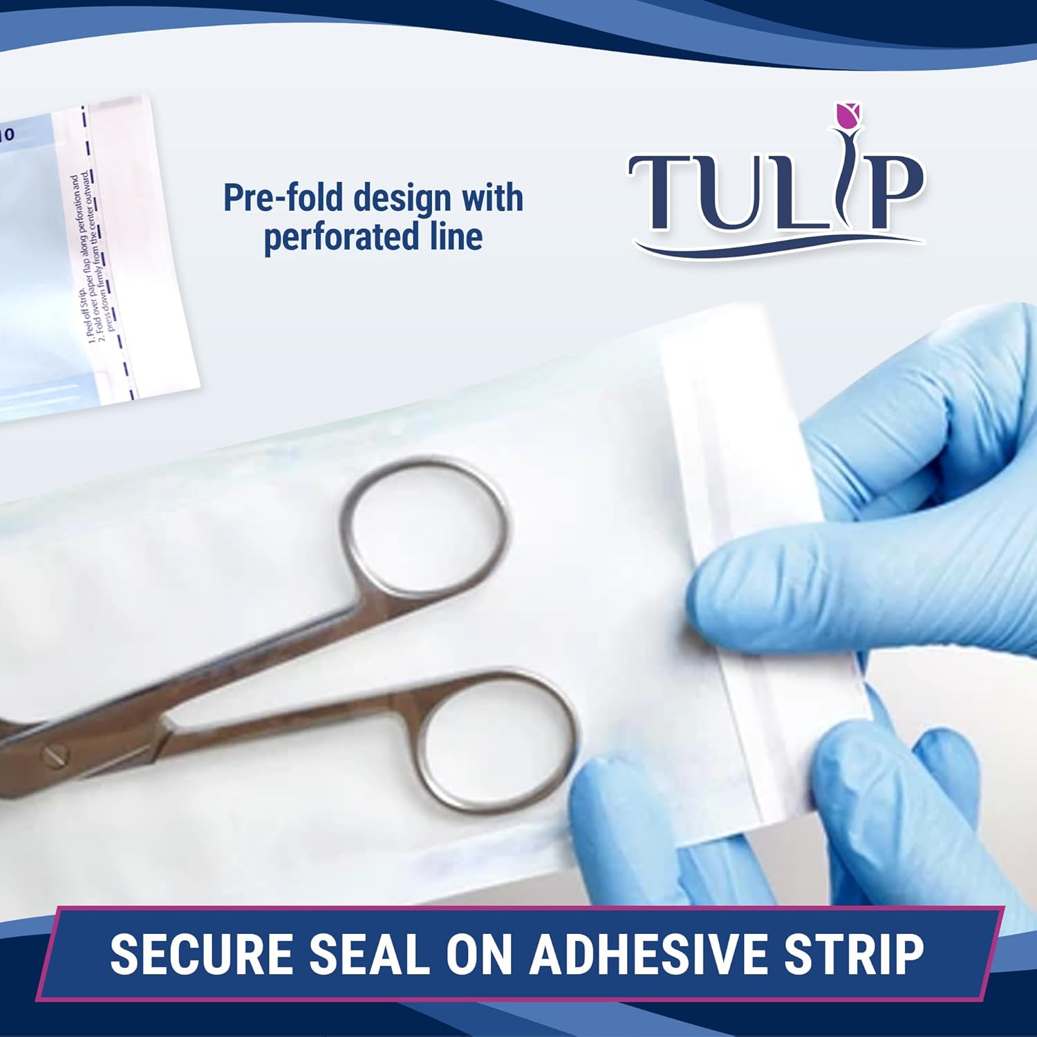 1000 3.5" x 10" Self Sealing Sterilization Pouch - Autoclave Sterilizer Bags for Clean Tools - Dental and Nail Sanitizer Packets by Tulip (5 Boxes of 200)