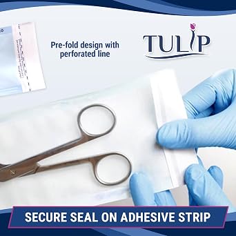 Self Sealing Pouch 3.5 x 5.25 (200 Pack) - Autoclave Sterilizer Bags for Clean Tools - Dental and Nail Sanitizer Packets by Tulip