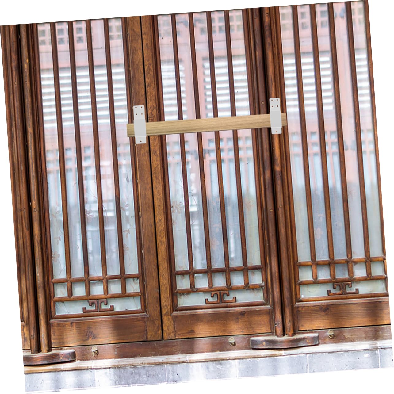 HOMSFOU Support en Acier pour Barre de Sécurité de Porte, Design en U Épaissi, 4 Pièces, pour Porte de Grange ou Abri, Maintient Sécurisé et Empêche L'ouverture Accidentelle