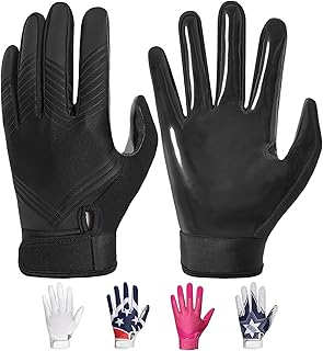 RIGWARL Football Gloves Adult Men, Youth Kids Football Gloves with Super Sticky Grip, Receiver Glove Best Gift for Adult Youth Kids Boys 8-12