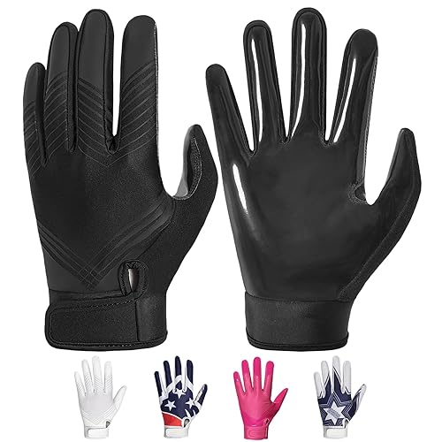 Football Gloves Adult Men, Youth Kids Football Gloves with Super