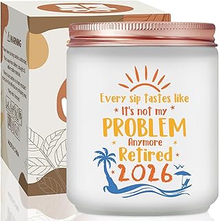 Retirement Gift for Woman, Retired 2026 Gifts Retirement Candle | Retirement Gifts for Women 2026, Retirement Gifts for Teacher, Mom, Coworker, Nurse, Doctor, Lavender Scented Soy Candle