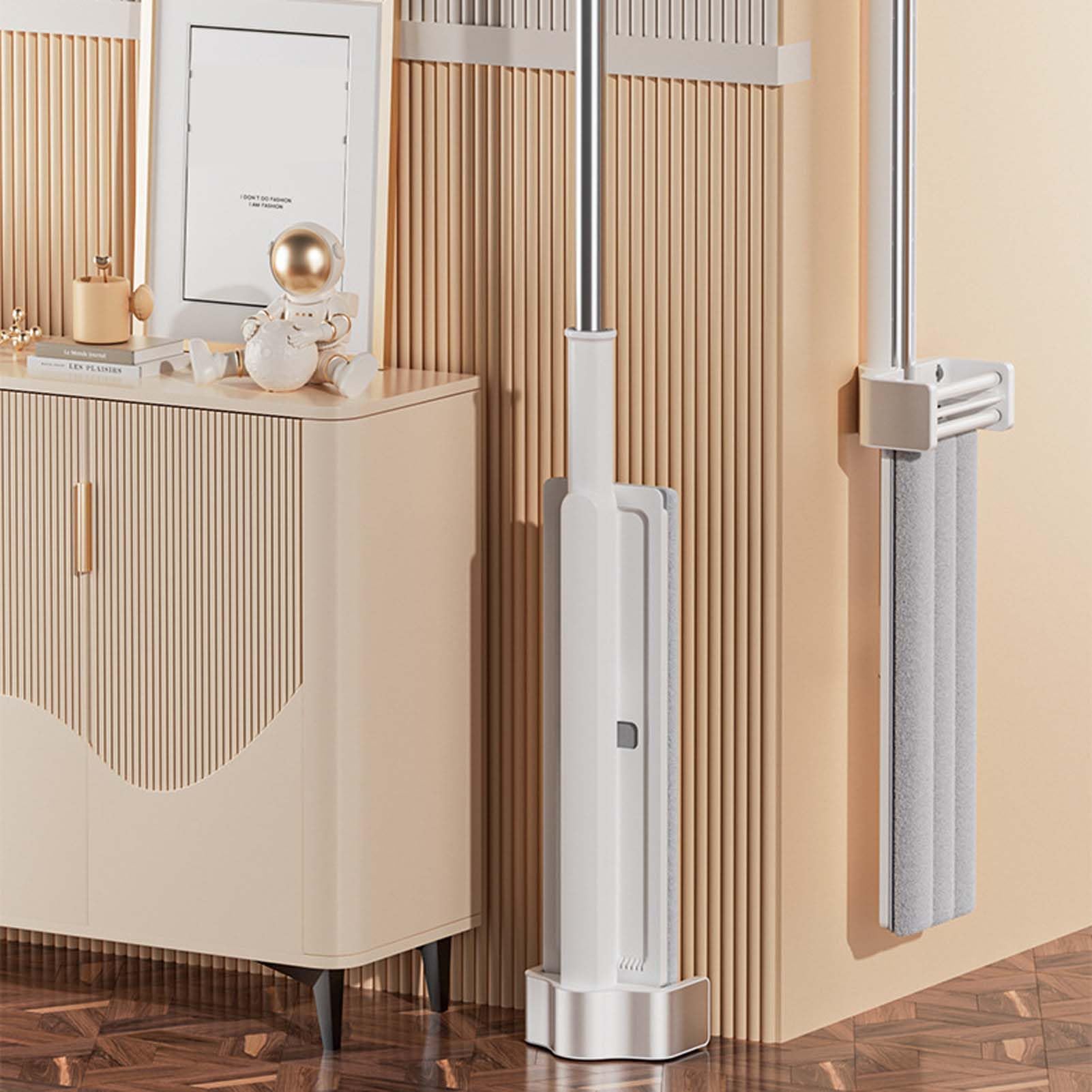 Limpiador De Suelos con Mopa Microfibra, Fregona Lavable Reutilizable para Casa, Mopa Fregona Absorbente con Mango Regulable, Ideal para Cocina Baño Baldosas Y Suelos Lisos