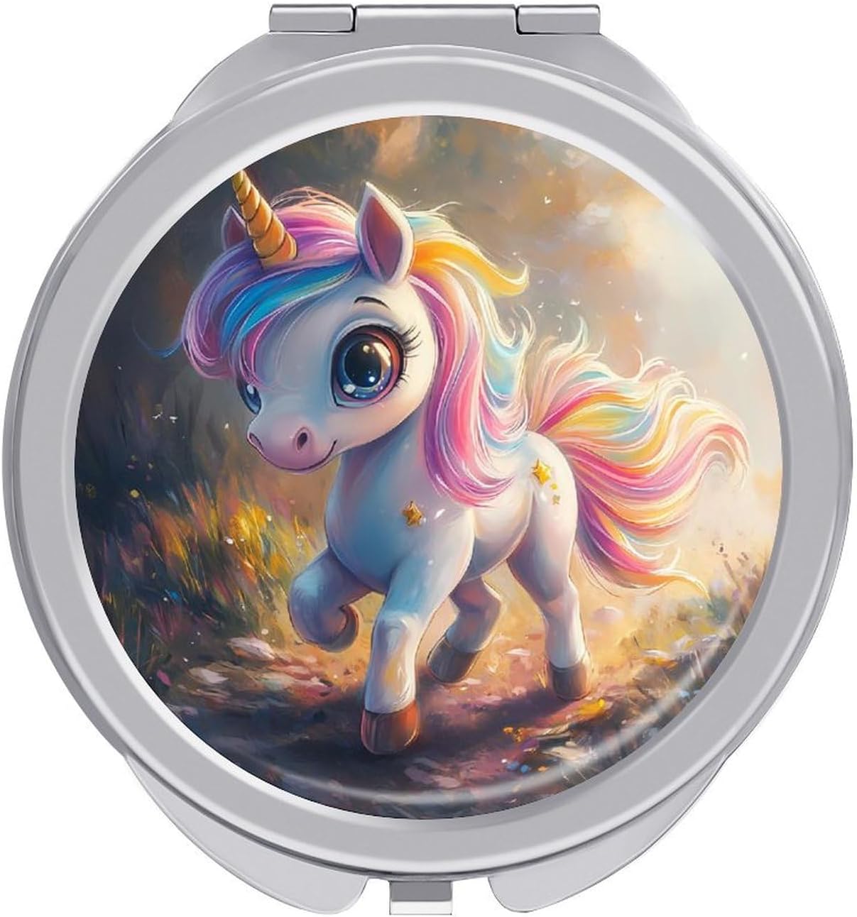 Uni-Corn Compact Makeup Mirror Mini Foldable Cosmetic Mirror Portable Travel Mirror for Purse Pocket