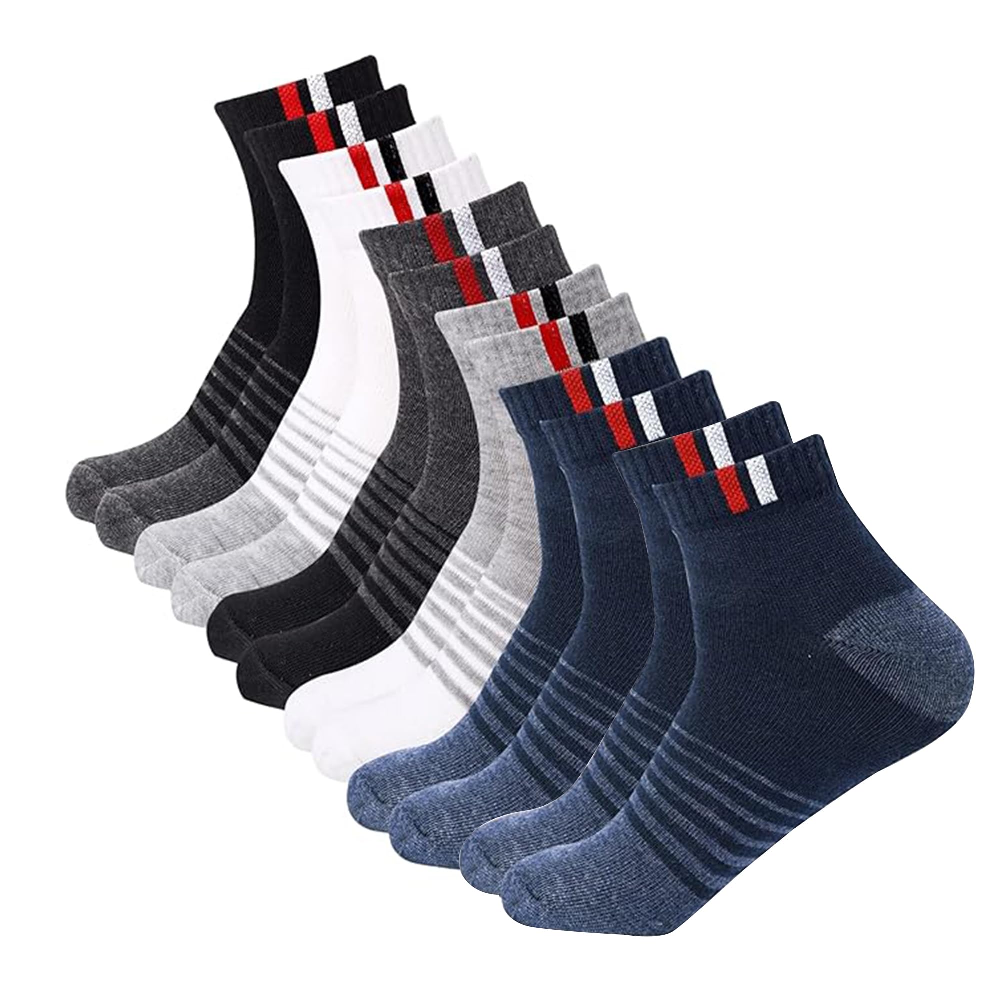 Super Bamboo Socks for Men | Ankle Length | Odour-Free & Breathable | Padded Base & Anti-bacterial | 3X Softer than Cotton Socks – Pack of 6-image-24