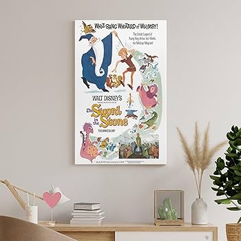 Amazon.co.jp: The Sword in The Stone 1963 古典映画のポスター王様の